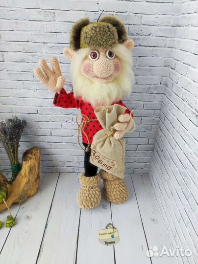 Домовушка, Баба Яга, вязаные игрушки, обереги