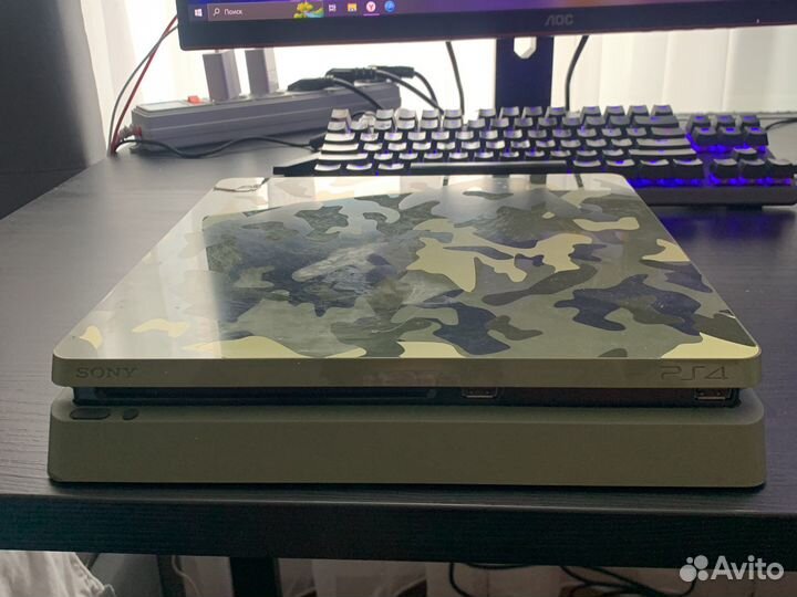 Sony playstation 4 slim 1tb с играми и джостиками