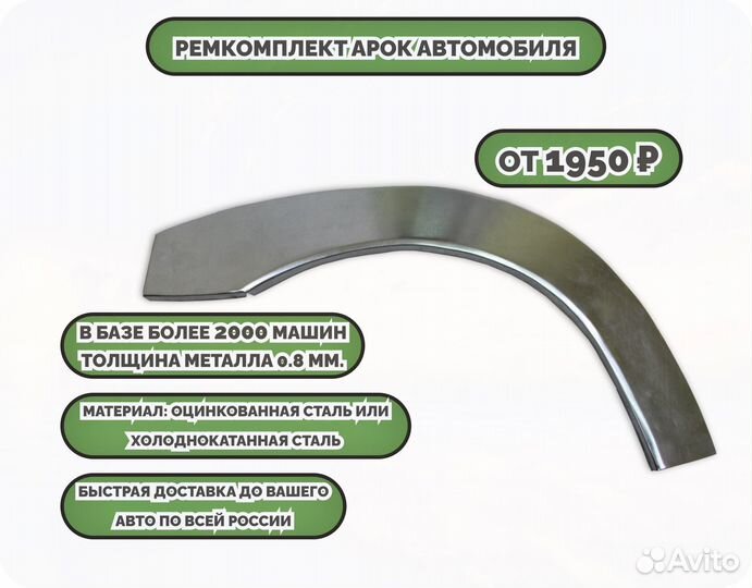 Ремонтные арки (ремкомплект) на автомобиль