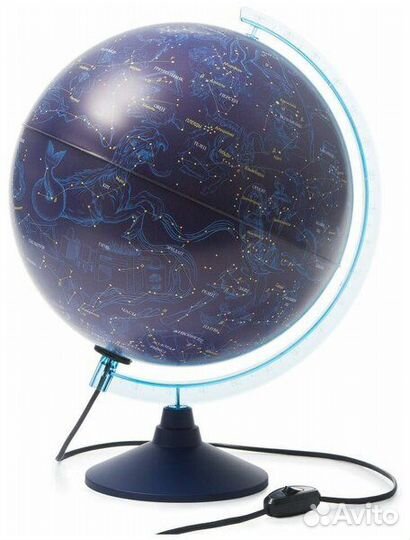 Светильник в виде глобуса с картой звёздного неба