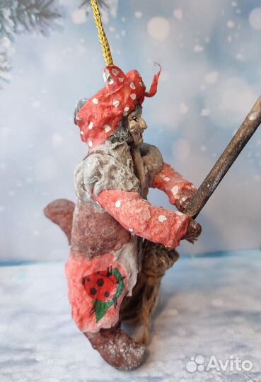 Ватные игрушки Баба Яга оберег