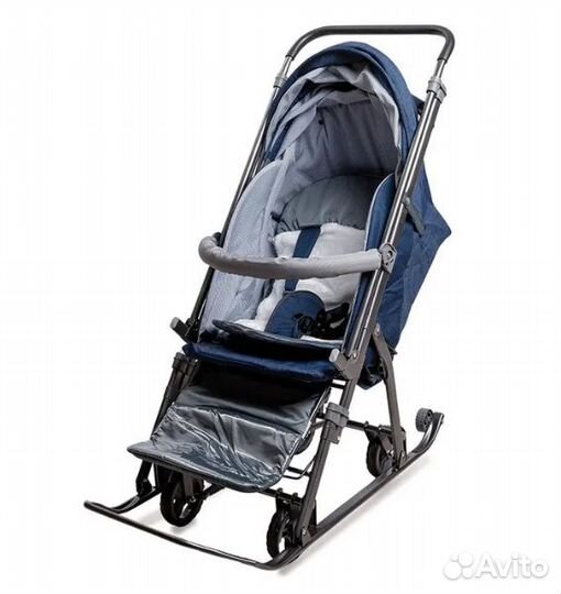 Санки Galaxy kids 3-3С джинс (Темно-Синий)