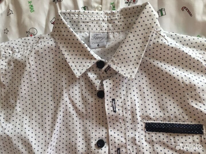 Продам две белые рубашечки, хлопок 110