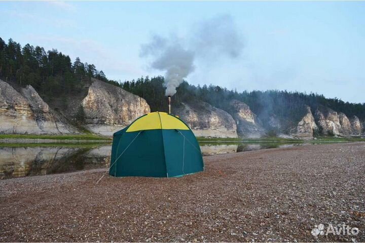 Походная мобильная баня с печкой в аренду