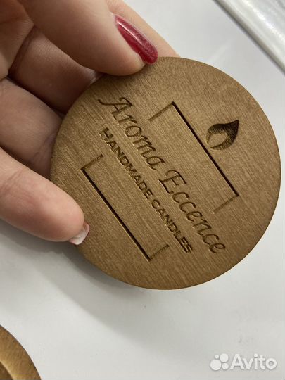 Крышки из дерева для декоративных свечей