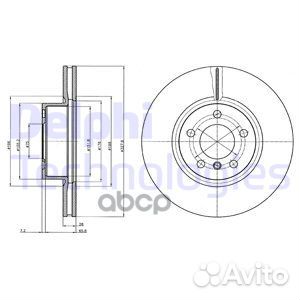 Диск тормозной BMW X3 F25 10- передний вент.D 3