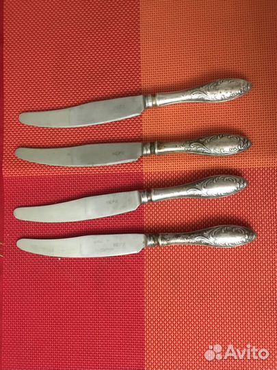 Набор мельхиоровой посуды ложки вилки ножи