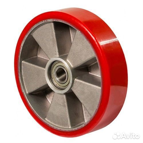 Колесо рулевое 200х50х50 PU/алюм (с подшипниками)