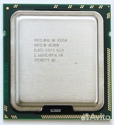 Процессор Intel Xeon X5550, 4 ядра, 2,66 Гц, fclga