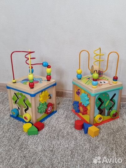 Развивающие игрушки бизиборд деревянный куб