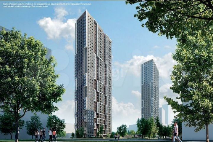 Квартира-студия, 28,9 м², 35/41 эт.