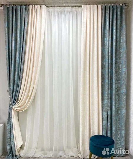 Шторы мрамор комбинированые