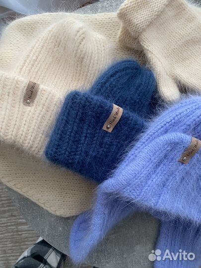 Шапка женская вязаная ручная работа