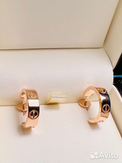 Золотые серьги cartier
