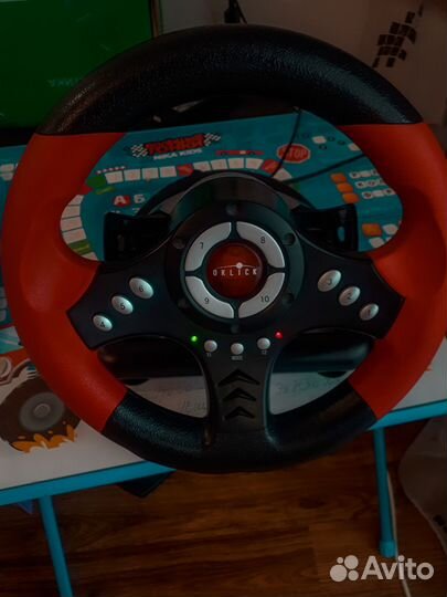 Игровой руль с педалями для пк