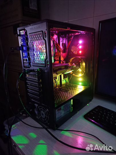 Игровой Комп i3 9100 RX580/8Gb+DDR4+SSD +HDD+Моник