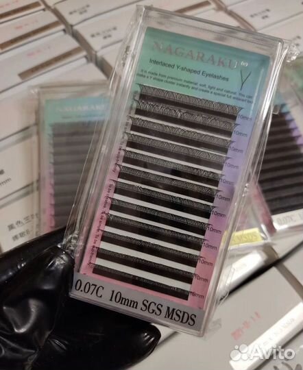 Готовые пучки для наращивания ресниц YY нагараку