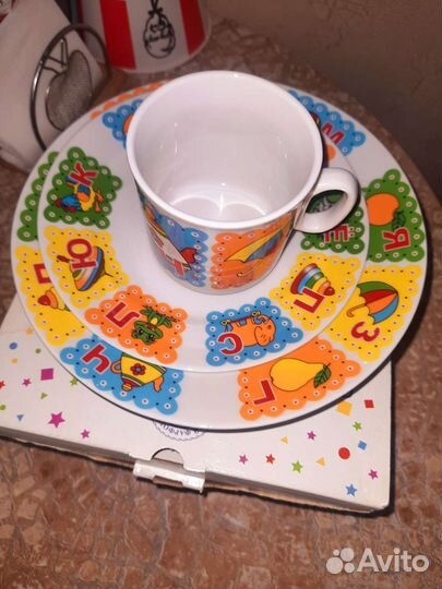 Набор Азбука детская посуда новый