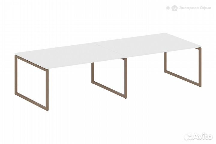 Стол для переговоров (2 столешницы) на О-образном