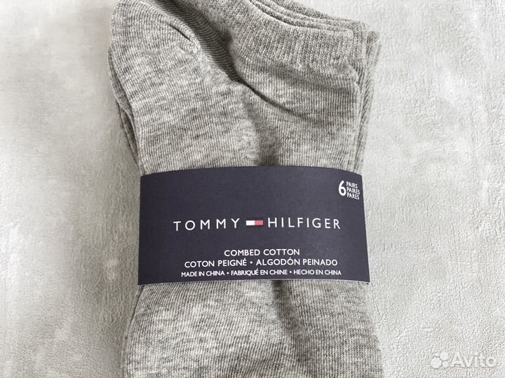 Короткие носки серого цвета Tommy Hilfiger