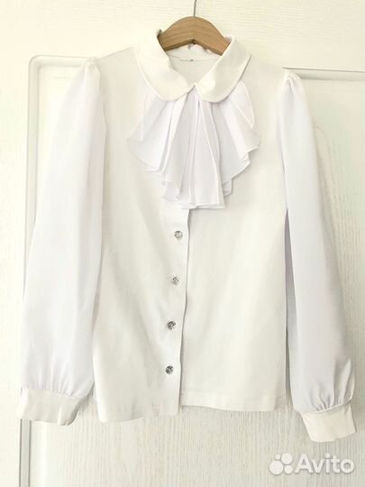 Блузка белая для девочки 134