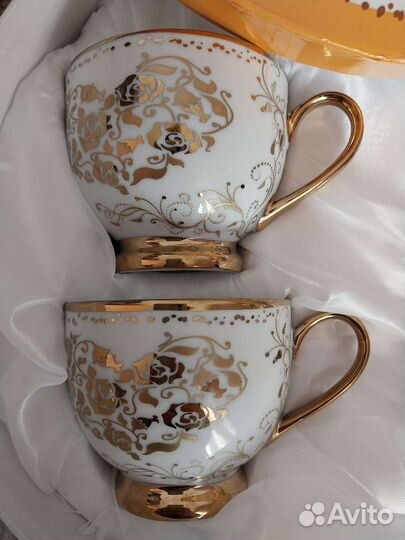 Сервиз чайный 4 предмета фарфор