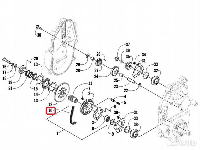 Цепь кпп 70 звеньев Arctic Cat 0602-968