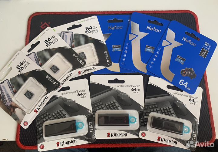 Kingston Netac USB microsdxc 64GB оригинал