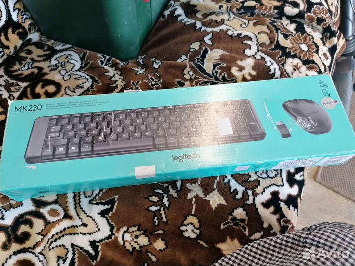 Клавиатура+мышь беспроводная Logitech MK220 черный