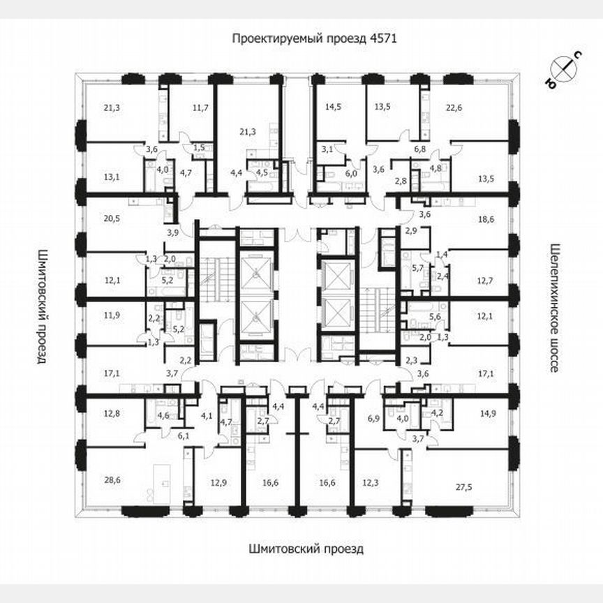 Квартира-студия, 24,3 м², 12/36 эт.