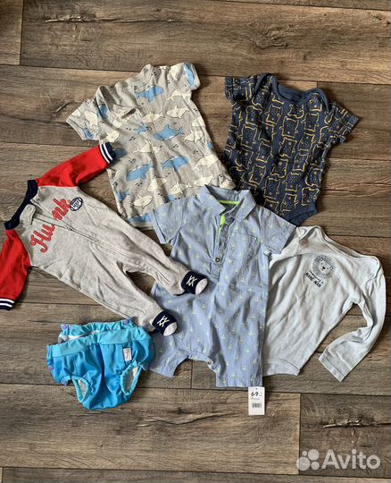 Боди пакетом до года carters mothercare