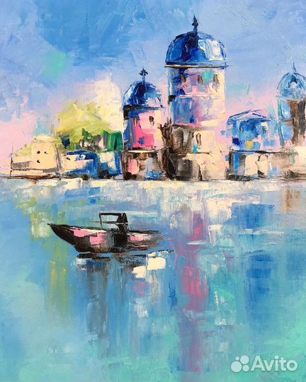 Картина холст масло картинка пейзаж венеция море