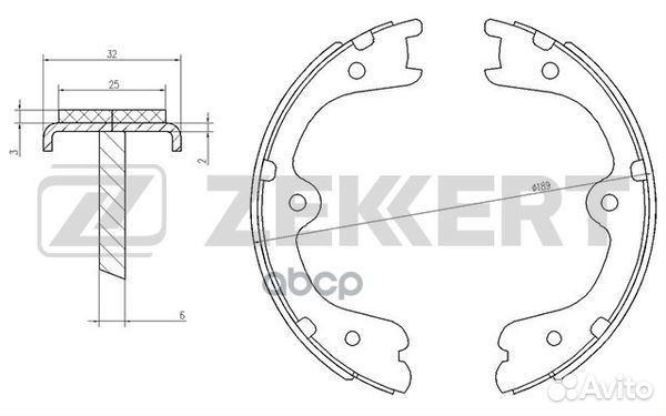 Колодки торм. бараб. задн. Nissan Navara (D40M)