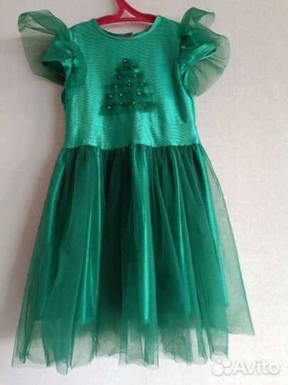 Платье для девочки новогодние Ёлочка