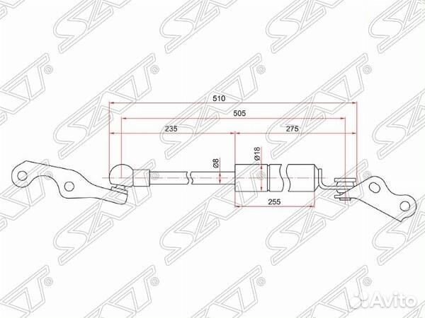 Амортизатор задней двери toyota vitz 99-05 RH