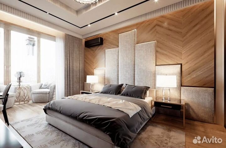 Мягкие стеновые панели, кровати, изголовья