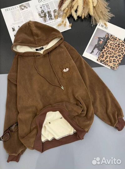 Худи женское с вышивкой мишки