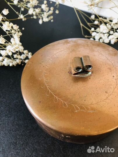 Шкатулка медная винтаж