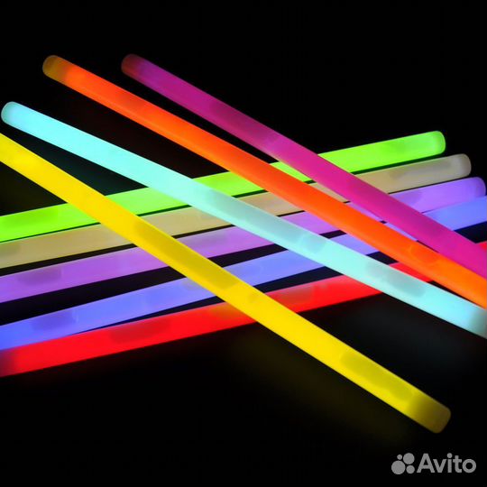 Светящаяся палочка (хис) размер 35х1,5см. (Оранжев