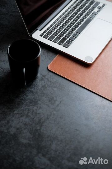 Коврик для стола, бювар из натуральной кожи