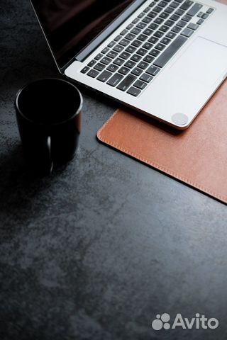 Коврик для стола, бювар из натуральной кожи
