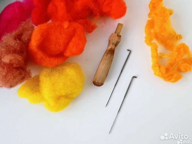 Иглы и держатель для фелтинга, фетр, глазки