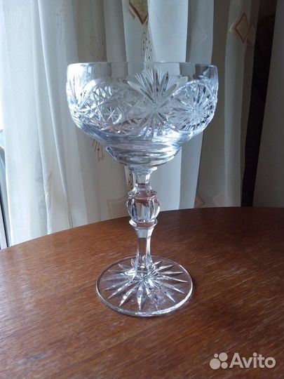 Ваза конфетница на ножке хрусталь СССР
