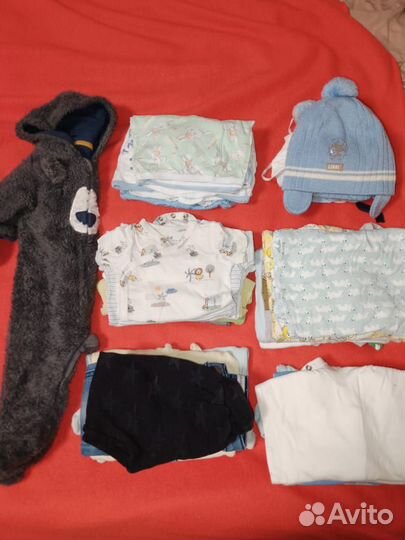 Одежда для мальчика пакетом 0-3 месяца