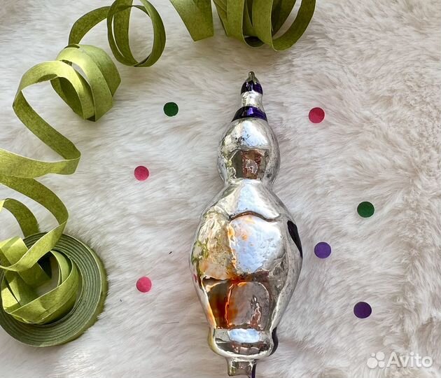 Елочная игрушка клоун Елочные игрушки на прищепке