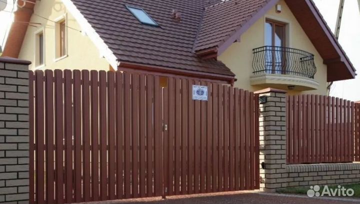 Забор из евроштакетника цена качественно