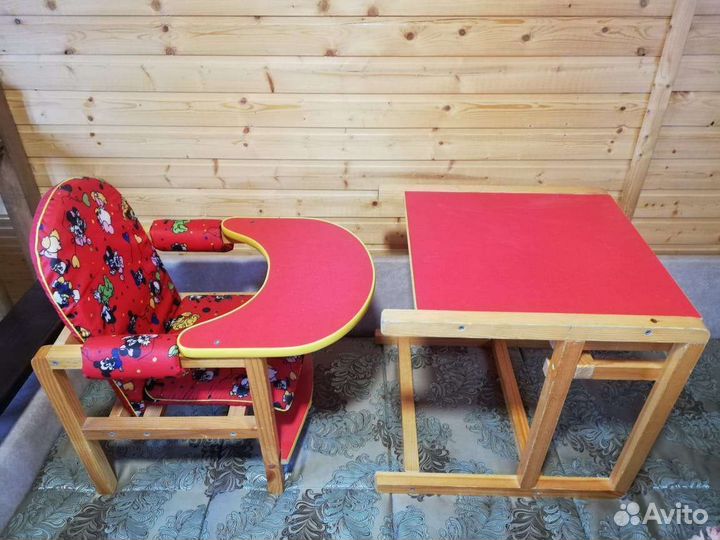 Стульчик для кормления деревянный трансформер