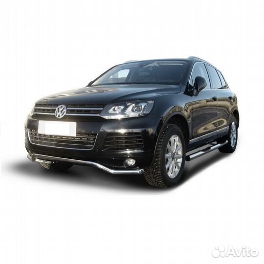 Защита переднего бампера Volkswagen touareg (2010)