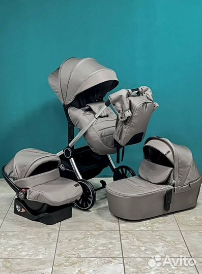 Коляска 3 в 1 Luxmom 780 серая