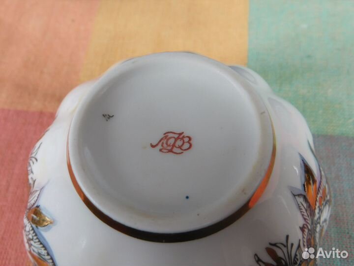 Чайный сервиз лфз Отражение красное клеймо